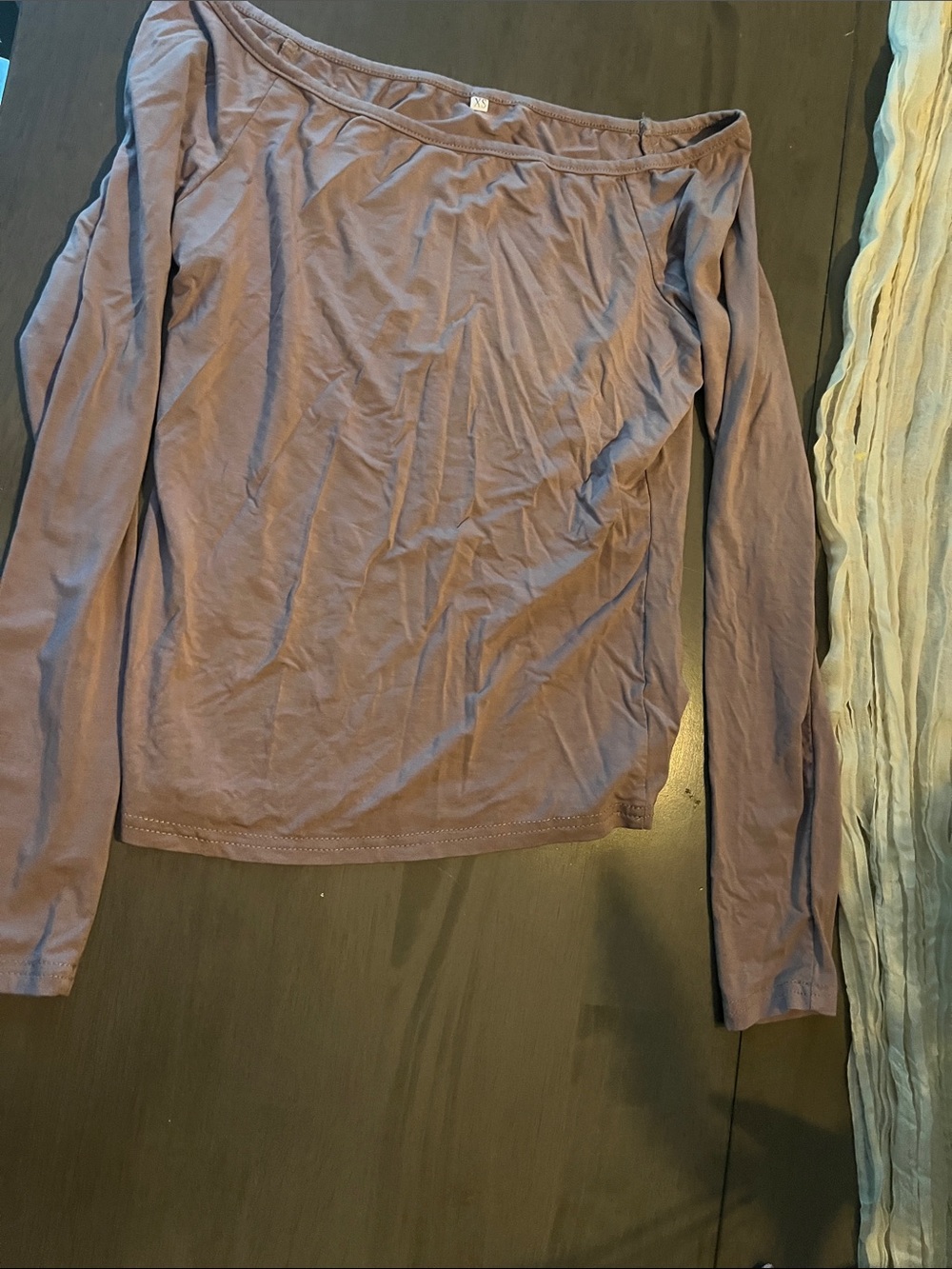 SHEIN Purple Off-Shoulder Long Sleeve Top